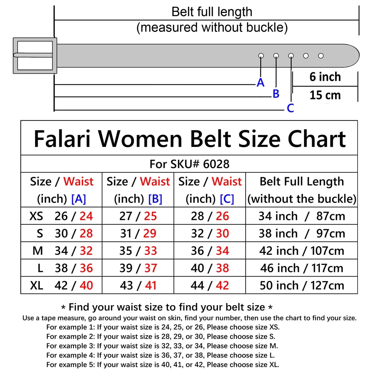 Women Leather Belt Fashion Dress Belt with Single Prong Buckle Black XL